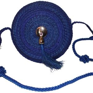 Luxury Handmade Iraca Palm Bag Blue